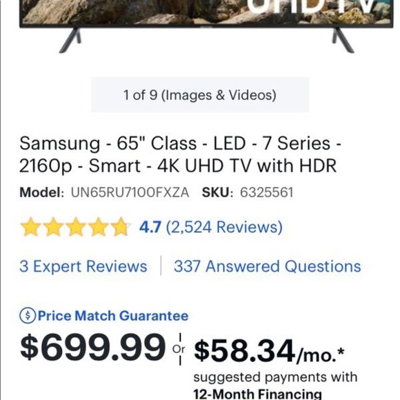 65inch Samsung tv - Picture 4 of 4